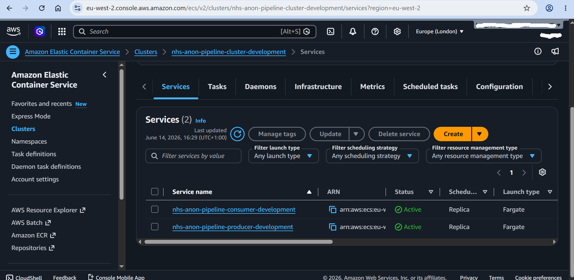 ECS Cluster Services